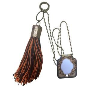 NEW ART BY AMY LABBE tassel necklace in orange multi